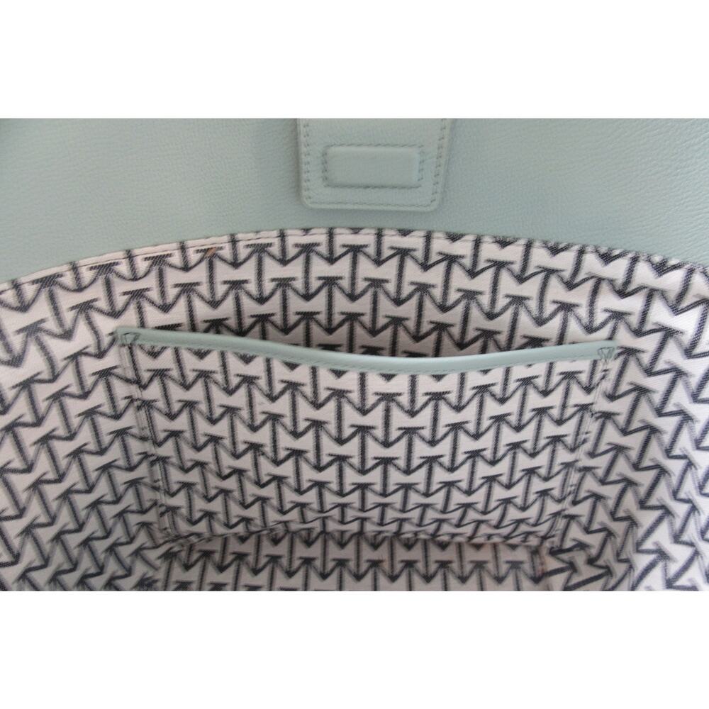 Moncrief London Anabel Frosty Green Italian Leather Tote Bag - Picture 12 of 16